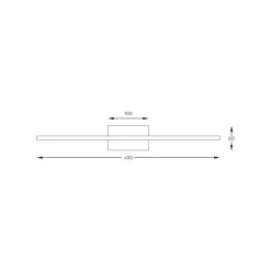 Kinkiety|Zumaline Kinkiet LED złoty ARBI 45 cm