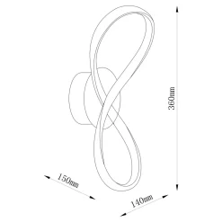 Kinkiety|Zumaline Kinkiet LED złoty FERMI