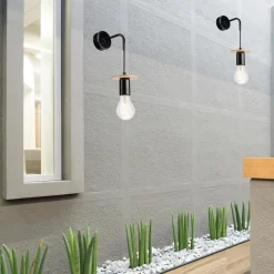 Kinkiet loft czarny ANGELINA