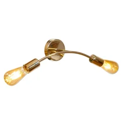 domiluce Kinkiet loftowy złoty KORTE