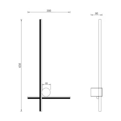 Zumaline Kinkiet minimalistyczny LED złoty MILL