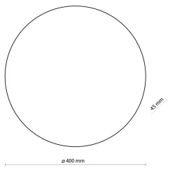 TK Tomasz Krywult Kinkiet minimalistyczny okrągły czarny LUNA NEW 40 cm