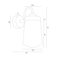 inny Kinkiet mosiądz PASADENA