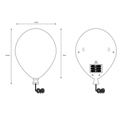 Zumaline Kinkiet na baterie różowy BALLOON