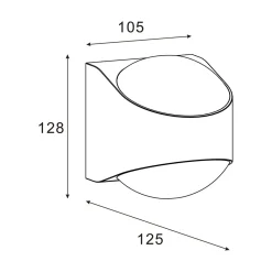 Zumaline Kinkiet outdoorowy dwustronny IP44 czarny LUCENT