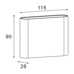 Zumaline Kinkiet outdoorowy LED IP65 czarny SHADOW
