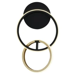 Kinkiety|Zumaline Kinkiet pierścieniowy LED RANDO czarno-złoty