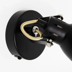 Kinkiety|LED-POL Kinkiet reflektor czarno-złoty ORO FALCO