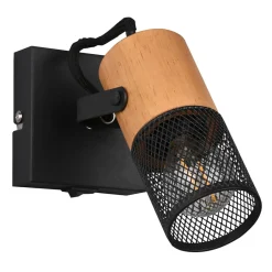 Kinkiet reflektor z wyłącznikiem czarny TOSH