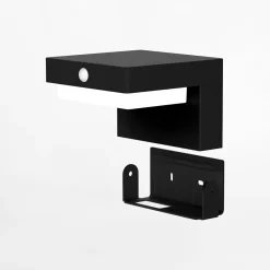 Lampy Ogrodowe|Lampy Ogrodowe|Zumaline Kinkiet solarny zewnętrzny czarny GRID