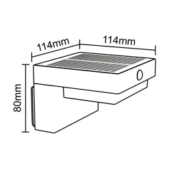 Lampy Ogrodowe|Lampy Ogrodowe|Zumaline Kinkiet solarny zewnętrzny czarny GRID