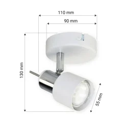 LED-POL Kinkiet spot biały ORO STERNA