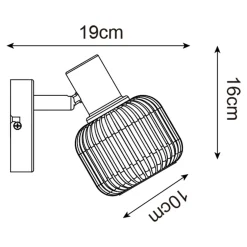 Kinkiety|Zumaline Kinkiet spot czarno-biały STEM
