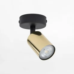 Kinkiety|TK Tomasz Krywult Kinkiet spot czarno-złoty TOP