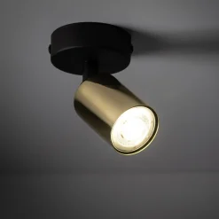 Kinkiety|TK Tomasz Krywult Kinkiet spot czarno-złoty TOP