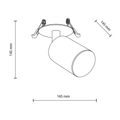 Kinkiety|TK Tomasz Krywult Kinkiet spot podtynkowy 1 reflektor biały NEX