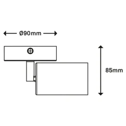 Kinkiet spot regulowany drewniana podstawa czarny VINTAGE