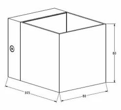 Kinkiety|Zumaline Kinkiet sześcian biały TRANSFER WL