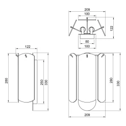 Zumaline Kinkiet transparentne szkło złoty NIRA