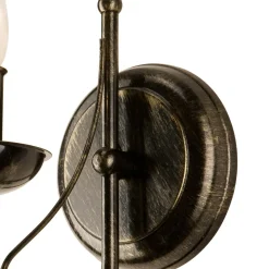 Kinkiety| Kinkiet świecznikowy retro czarno-złoty DONATO