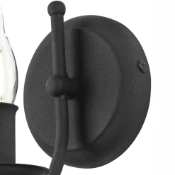 Kinkiety|inny Kinkiet świecznikowy retro czarny LUCY