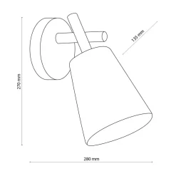 Kinkiety|TK Tomasz Krywult Kinkiet z abażurem biały VAIO