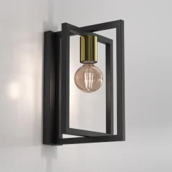 Kinkiety|Luminex Kinkiet z ramkami czarno-złoty BELFORT
