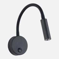 Kinkiety|TK Tomasz Krywult Kinkiet z włącznikiem czarny LAGOS