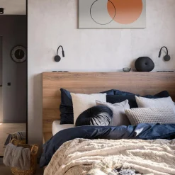 Kinkiety|TK Tomasz Krywult Kinkiet z włącznikiem czarny LAGOS