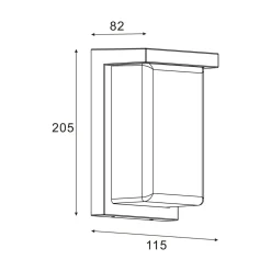 Zumaline Kinkiet zewnętrzny IP65 czarny ALBA