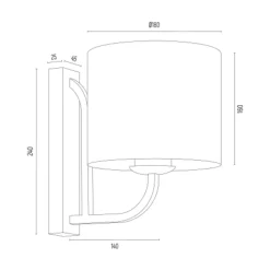inny Kinkiet złoty MARANELLO