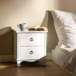 inny Klasyczna szafka nocna biała CLESS
