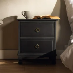 Szafki Nocne|Szafki|inny Klasyczna szafka nocna czarna CLESS