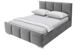 Łóżka Tapicerowane|Łóżka|inny Łóżko bez pojemnika szare FABRIZZIO SQUERE 160x200 cm