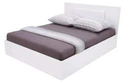 Exline Łóżko białe z oświetleniem MARSYLIA 160x200 cm
