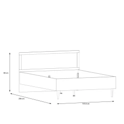 FORTE Łóżko boho CALASETTA 140x200