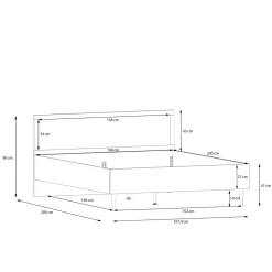 Łóżka|FORTE Łóżko boho CALASETTA 160x200