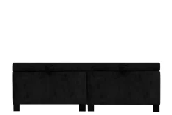 Łóżka Tapicerowane|Łóżka|Instilo Łóżko czarne MONA VERTICAL 160 cm