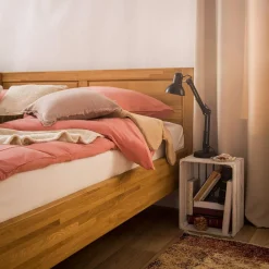 Łóżka| Łóżko drewniane ze stelażem LIMEA 140x200 cm