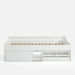 Łóżka|Łóżka Dziecięce| Łóżko dziecięce z szufladami i półkami ELIOT