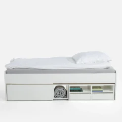 Łóżka|Łóżka Dziecięce| Łóżko dziecięce z szufladami i półkami ELIOT