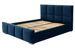 Łóżka Tapicerowane|Łóżka| Łóżko granatowe FABRIZZIO SQUERE P 160x200 cm