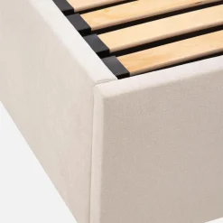 Łóżka Tapicerowane|Łóżka|inny Łóżko jasnobeżowe SANTADI 120x200 cm