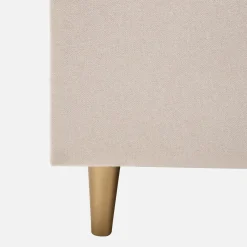 Łóżka Tapicerowane|Łóżka|inny Łóżko jasnobeżowe SANTADI 120x200 cm