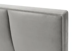 Łóżka Tapicerowane|Łóżka| Łóżko jasnoszare FABRIZZIO SQUERE P 160x200 cm