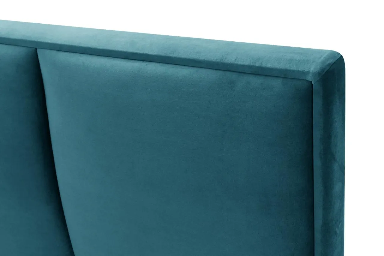 Łóżka Tapicerowane|Łóżka| Łóżko kolor morski FABRIZZIO SQUERE P 160x200 cm