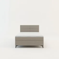 Łóżko kontynentalne beżowe MARY 120x200 cm