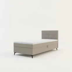 Łóżko kontynentalne beżowe MARY 90x200 cm