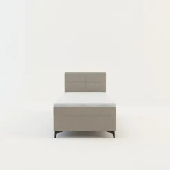 Łóżko kontynentalne beżowe MARY 90x200 cm