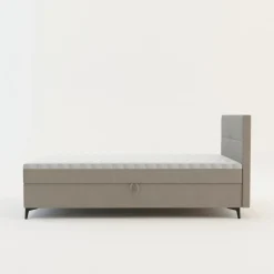 Łóżko kontynentalne beżowe MARY 90x200 cm